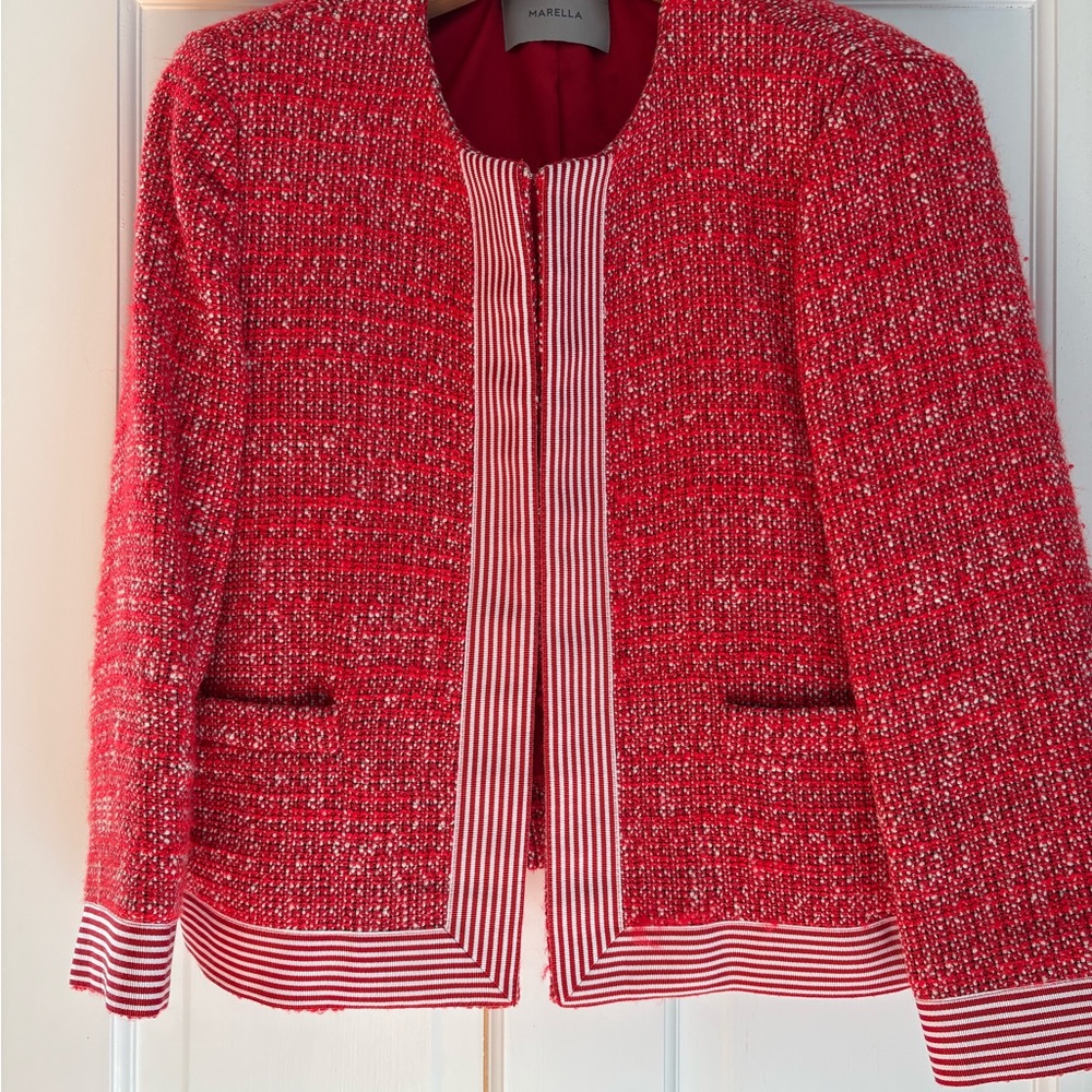 MARELLA Red Textured Blazer